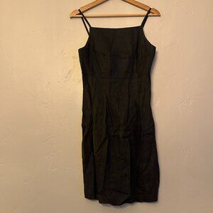 Thrifted Black Linen Mini Dress Size Small/Medium